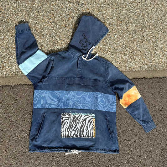 INDIGO BIG — Hoodie Rework Size XL