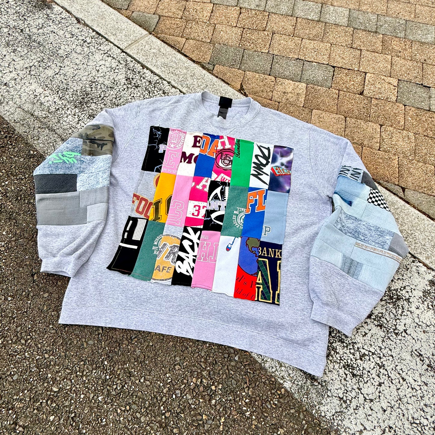 NO SUCH THING AS TOO MUCH — Sweatshirt Rework 3XL