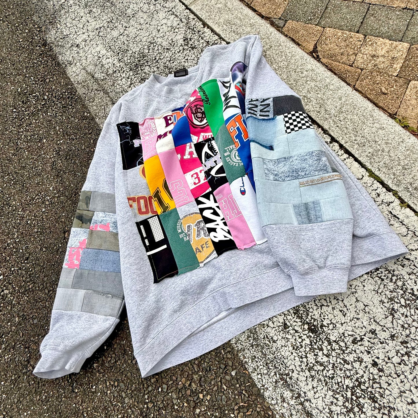 NO SUCH THING AS TOO MUCH — Sweatshirt Rework 3XL
