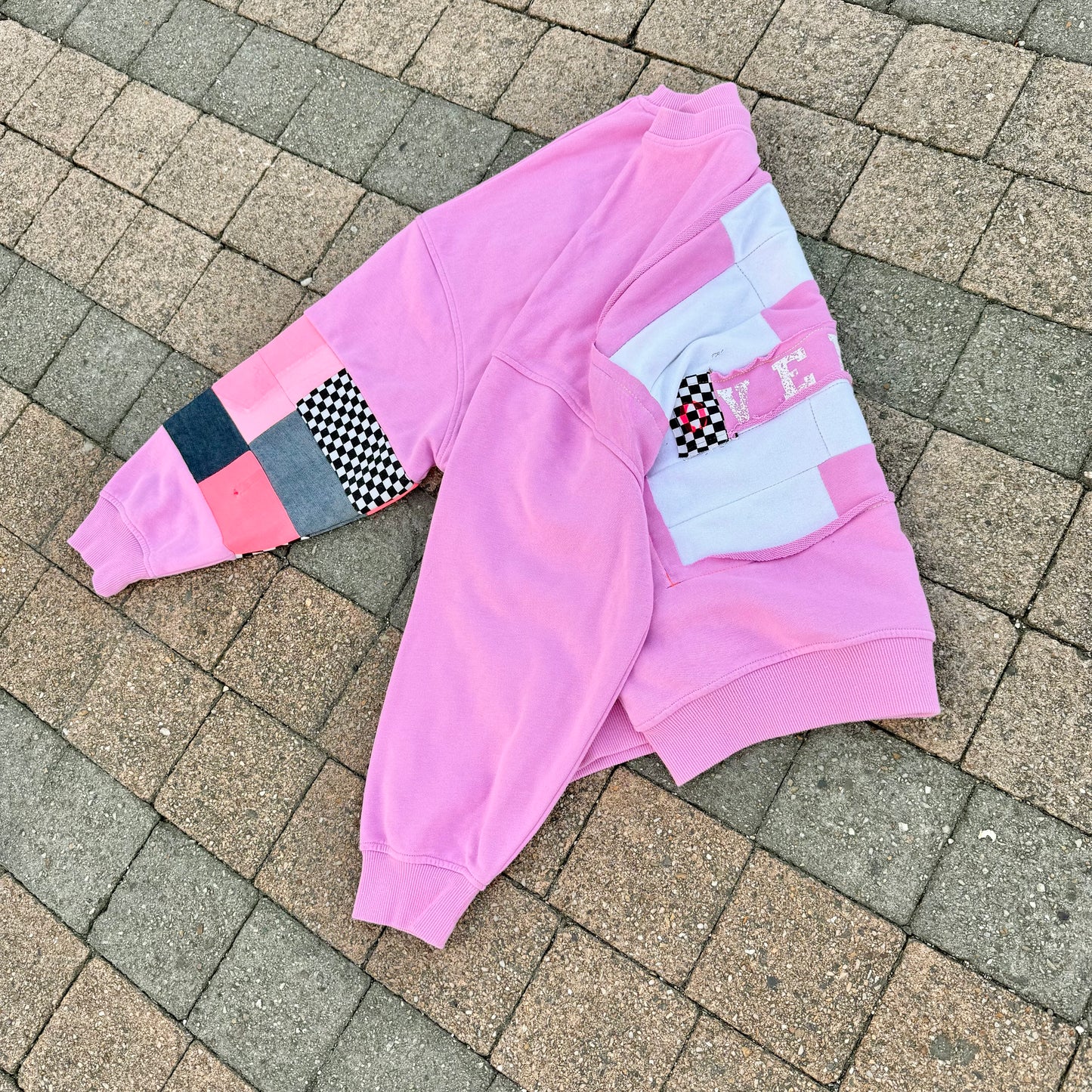 PINK TIDE — Sweatshirt Rework L