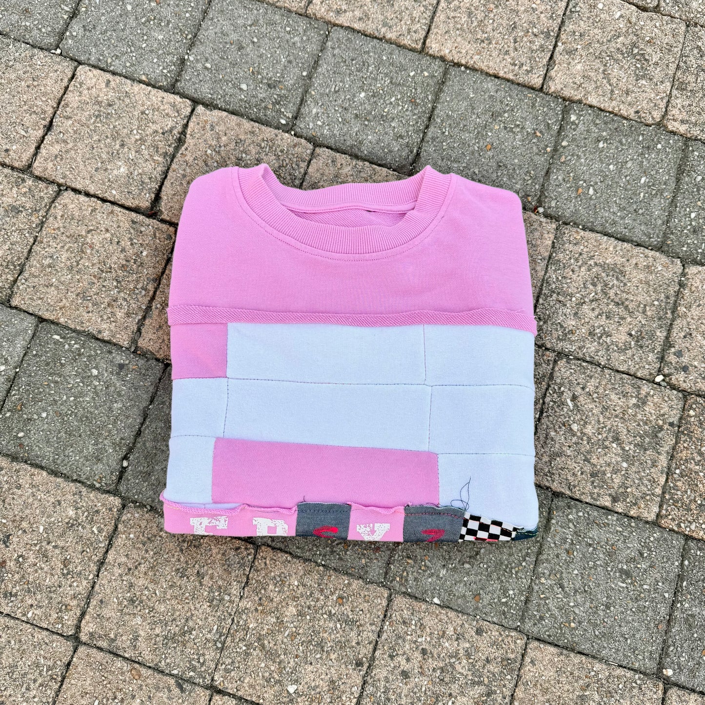 PINK TIDE — Sweatshirt Rework L