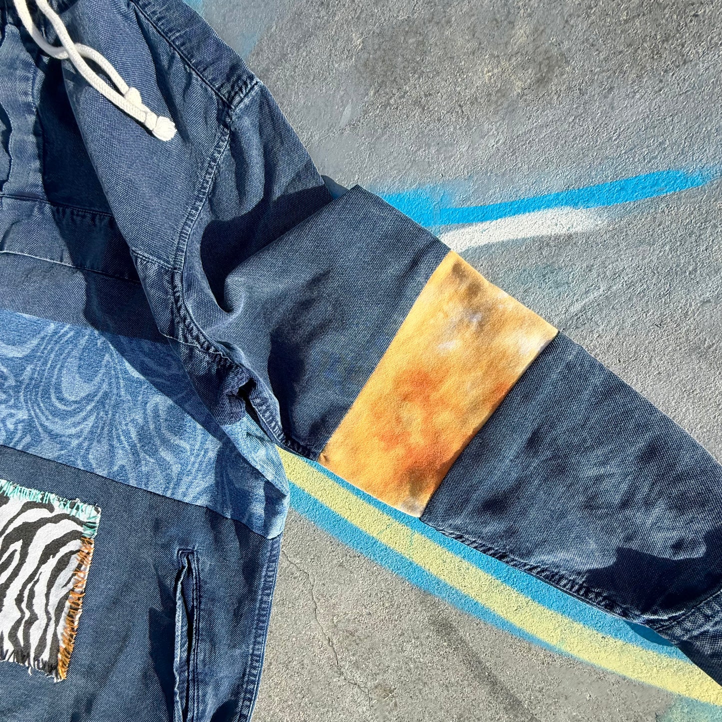 INDIGO BIG — Hoodie Rework XL