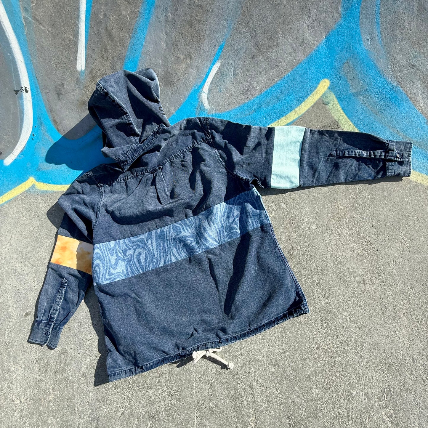 INDIGO BIG — Hoodie Rework XL