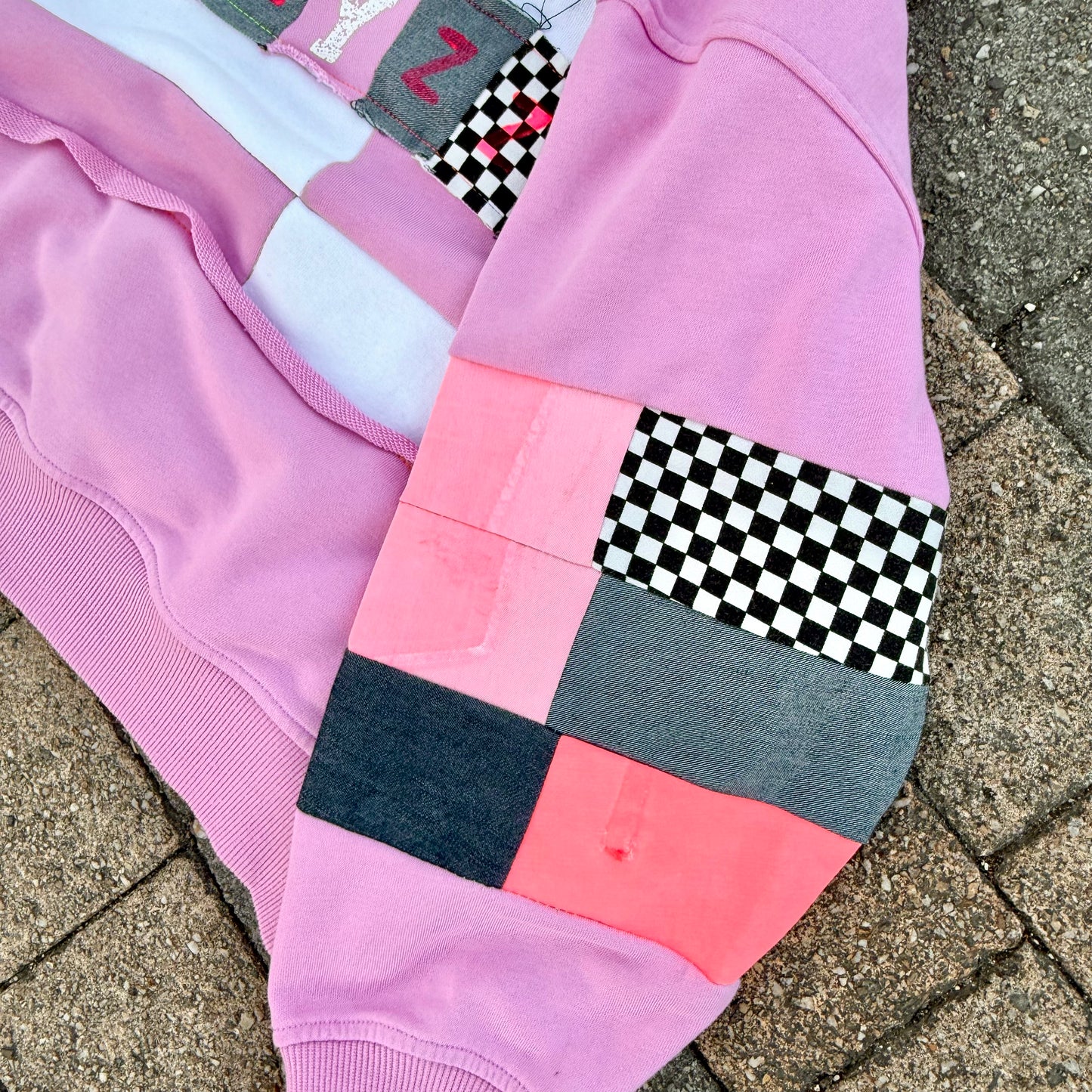 PINK TIDE — Sweatshirt Rework L