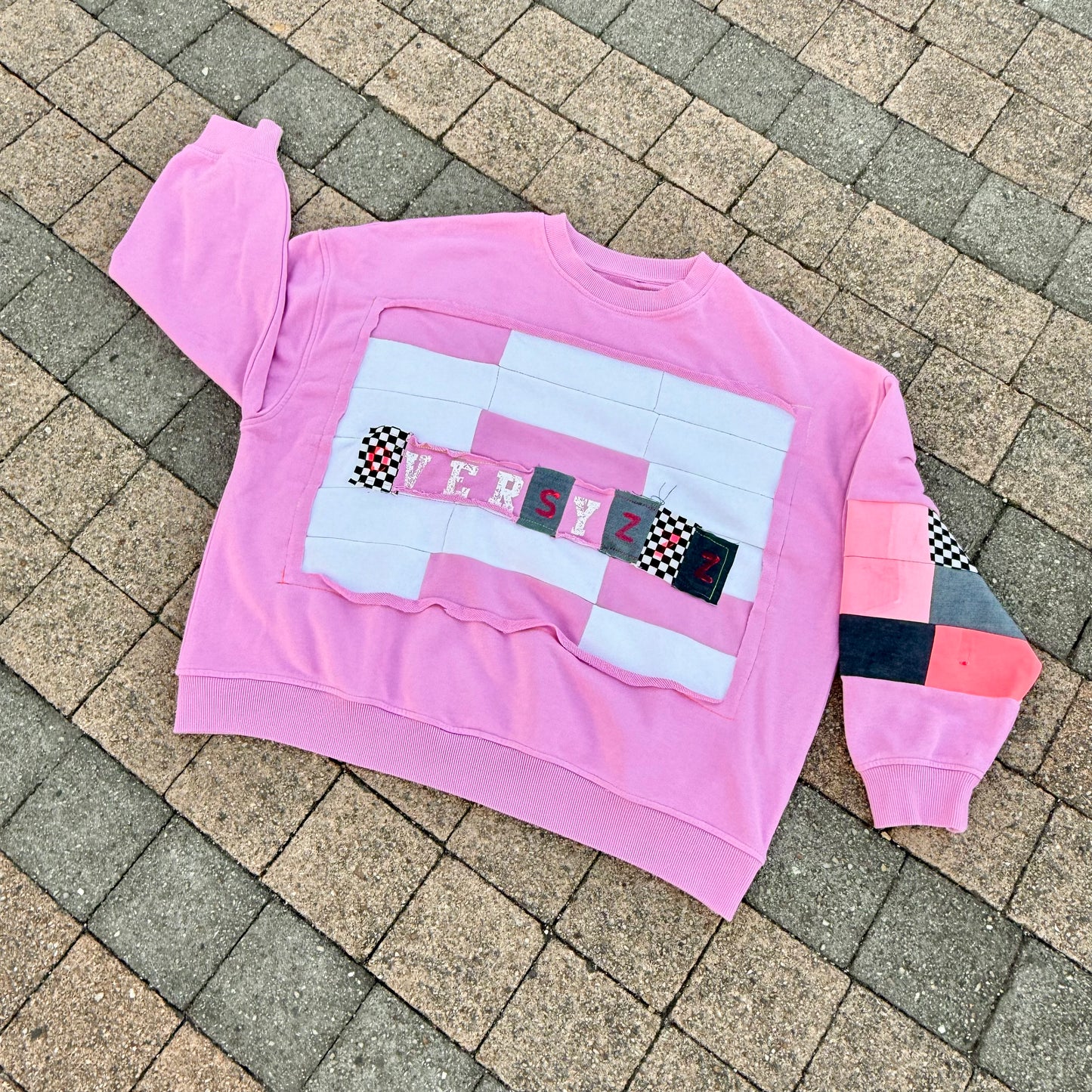 PINK TIDE — Sweatshirt Rework L